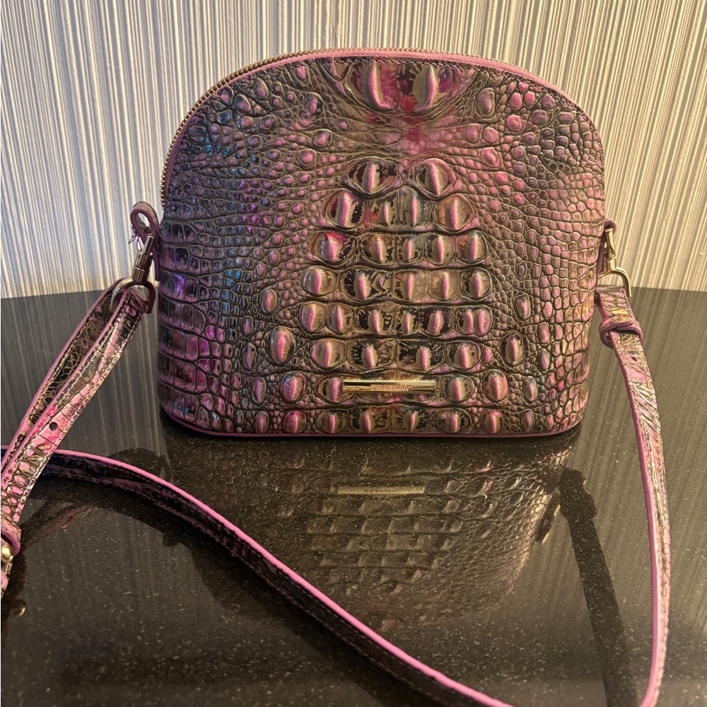 Brahmin Iridescent Pink Crossbody Bag - Picture 3 of 10